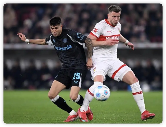 神奇剧本!勒沃库森连追3球4-3斯图加特落后拜仁6分 希克补时绝杀